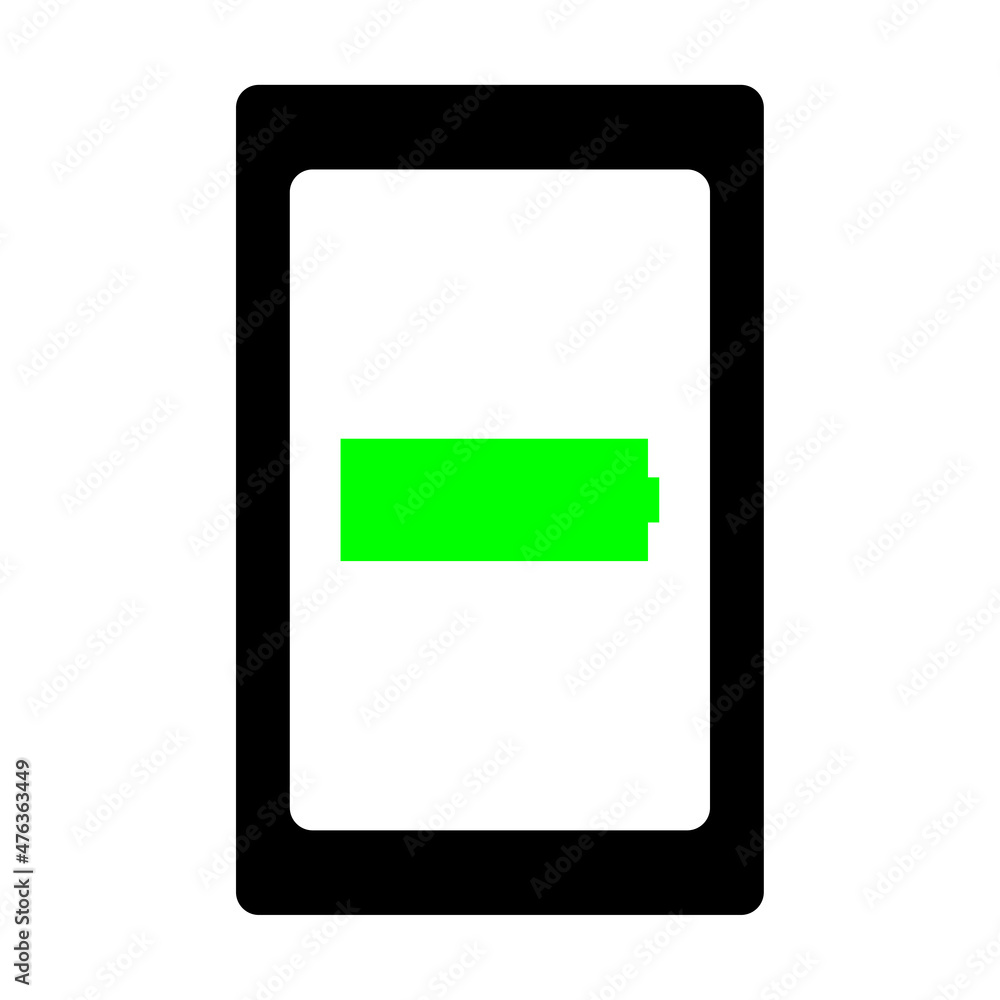 Full battery icon. Green sign on gadget. Energy process logo. Cartoon art design. Vector illustration. Stock image. EPS 10. Full battery icon. Green sign on gadget. Energy process logo. Cartoon art design. Vector illustration. Stock image. EPS 10.