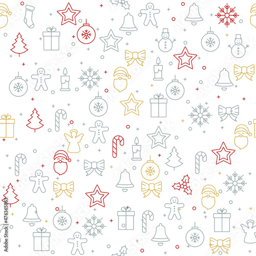 seamless pattern with christmas elements
