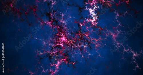 Abstract colorful fractals background. Fantasy light glowing shapes wallpaper. Digital fractal art . Сomputer creative. 3d rendering