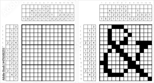 Ampersand Icon Nonogram Pixel Art M_2112002