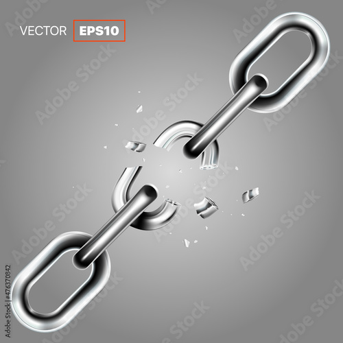 Broken Chain Set 3 Vector Drawing