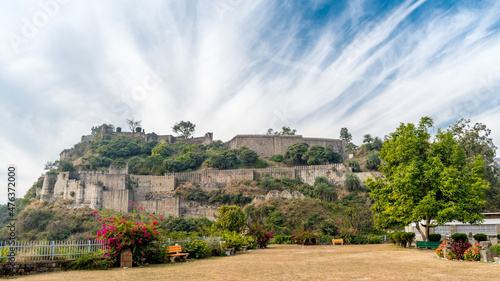 Ruins of haunted Kangra Fort near Palampur and Dharamsala, Himachal Pradesh, India photo
