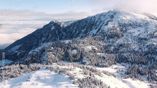 Snow Capped Mountains Vancouver Island, Canada