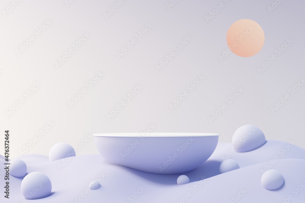 3d render of Beauty podium with Very Peri color of the year 2022 design for product presentation and advertising. Minimal pastel sky and Dreamy land scene. Romance concept. 3d render of Beauty podium with Very Peri color of the year 2022 design for product presentation and advertising. Minimal pastel sky and Dreamy land scene. Romance concept.