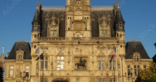 The town hall in Compiegne, Picardy, France  photo