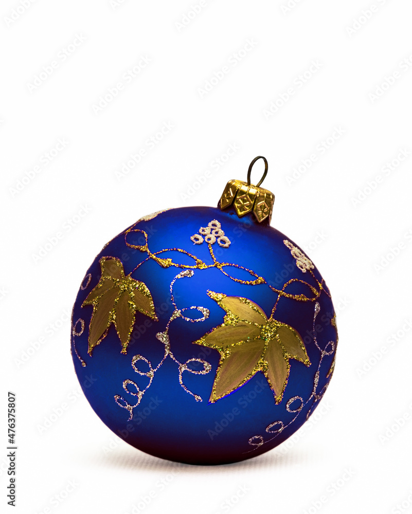 Bright glass Christmas balls decorations on a white background Bright glass Christmas balls decorations on a white background