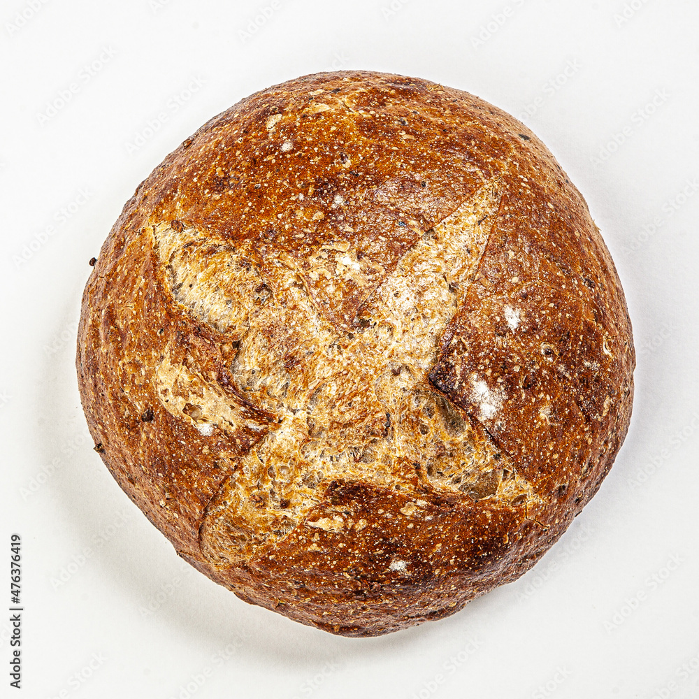 Hand made fresh bread isolated on white background Hand made fresh bread isolated on white background