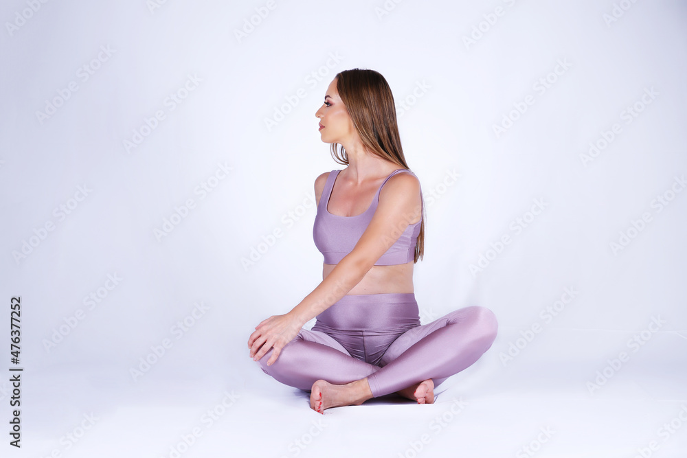 Beautiful pregnant woman practicing yoga Beautiful pregnant woman practicing yoga