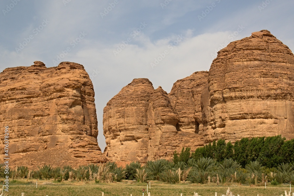 View of a rock formation near Al Ula. Saudi Arabia.
View of a rock formation near Al Ula. Saudi Arabia.