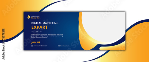 Digital marketing web and Facebook cover social media post banner template design