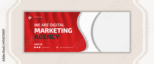 Digital marketing web and Facebook cover social media post banner template design