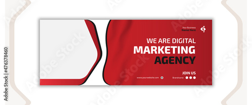 Digital marketing web and Facebook cover social media post banner template design