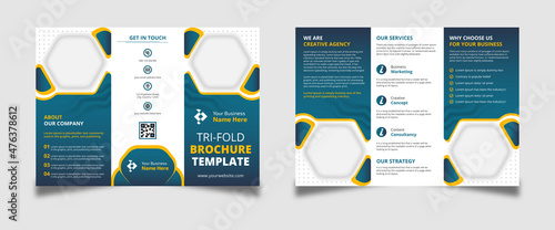 Business trifold brochure template design 