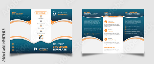 Business trifold brochure template design 