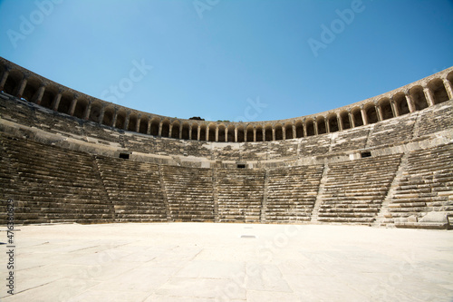 Roman amphitheater of Aspendos, Belkiz, Antalya, Turkey. 