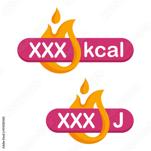 Energy value template - for calories or joules