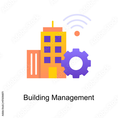 Building Management vector Gradient Icon Design illustration. Internet of Things Symbol on White background EPS 10 File