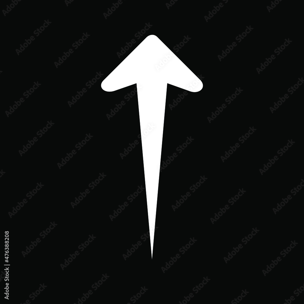 Arrow Up Icon - Arrow sign for web site design, logo, app, UI. Up arrow icon illustration on Black background Arrow Up Icon - Arrow sign for web site design, logo, app, UI. Up arrow icon illustration on Black background