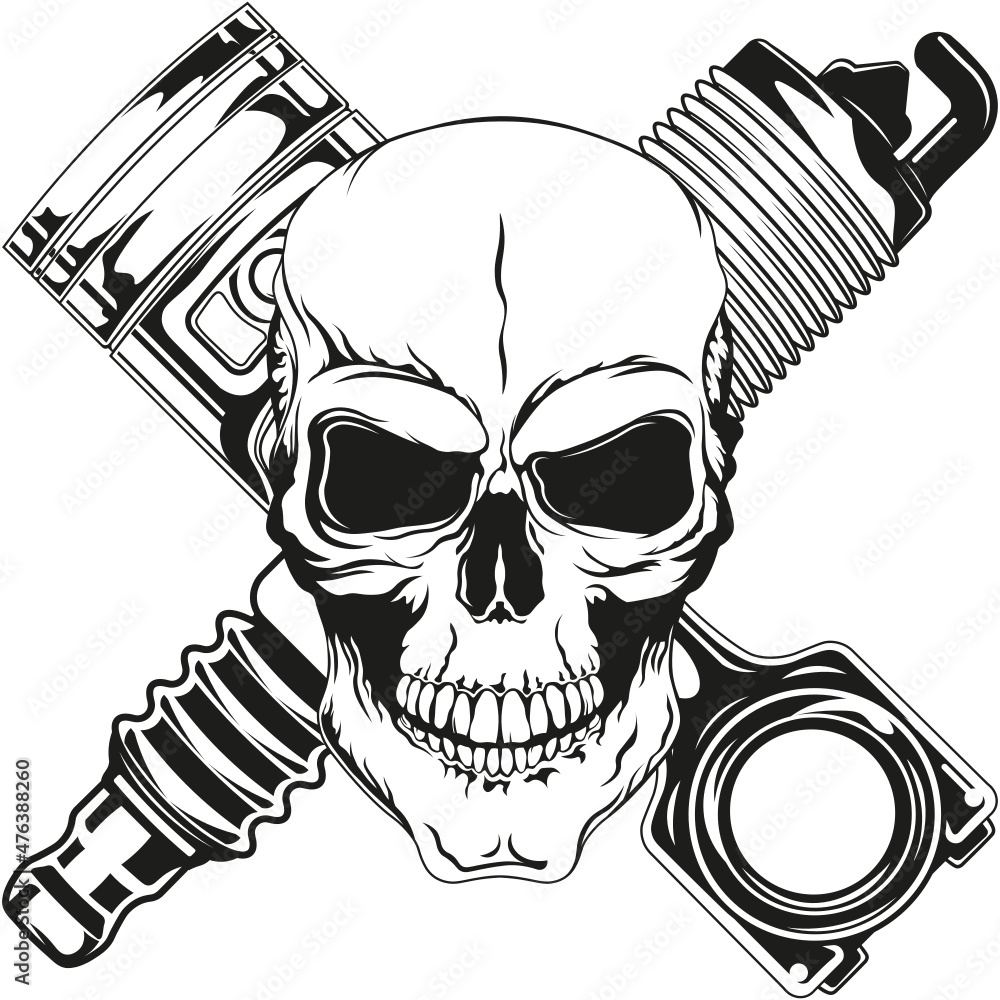 Piston Skull Tattoo  Best Tattoo Ideas Gallery