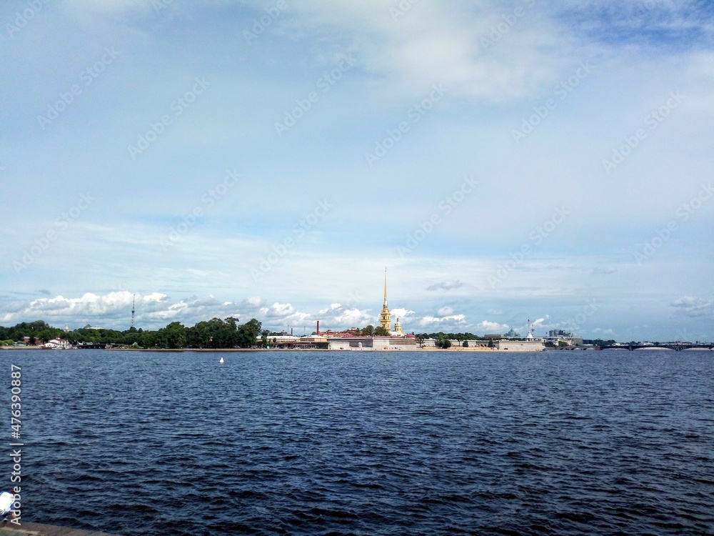 view of the Neva River in Saint Petersburg