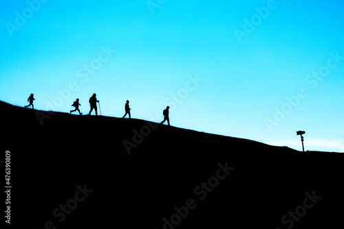 Active people enjoy freedom in nature.