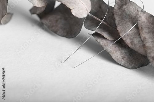 titanium pedicure thread is on the table © Anna81