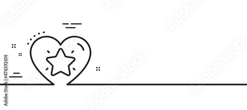 Ranking star line icon. Love rating sign. Best rank symbol. Minimal line illustration background. Ranking star line icon pattern banner. White web template concept. Vector