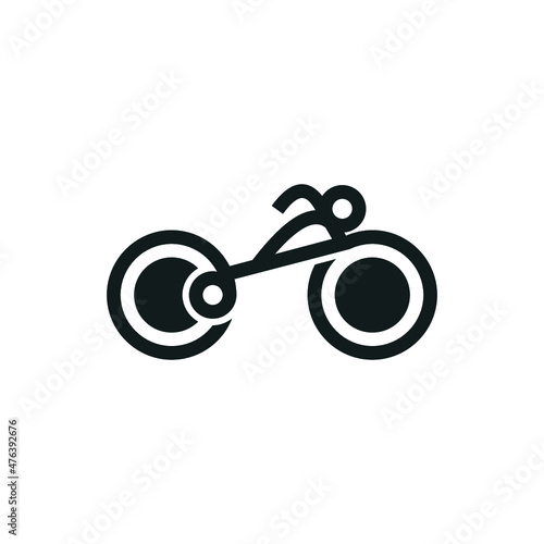 Chopper bigbike icon isolated on white background