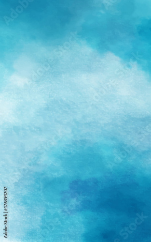 blue sky with clouds hand painted watercolor background. abstract blue watercolor background. Abstract watercolor background for poster, banner, wallpaper, business card, flyer, backdrop and template