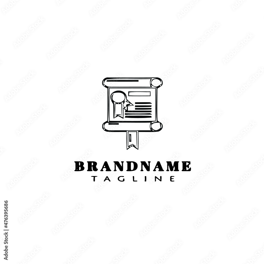 certificate logo cartoon icon design template black isolated vector illustration certificate logo cartoon icon design template black isolated vector illustration