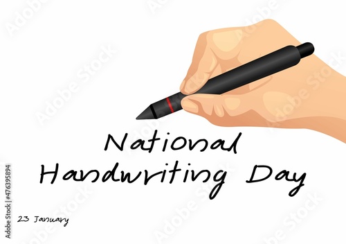 vector graphic of national handwriting day good for national handwriting day celebration. flat design. flyer design. flat illustration.