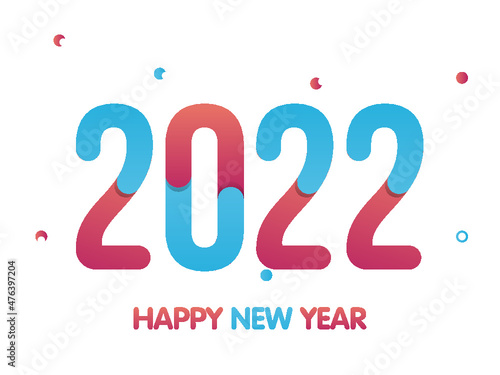 2022 two color design for new year celebration