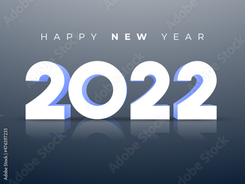 2022  3d Text for New Year Celebration