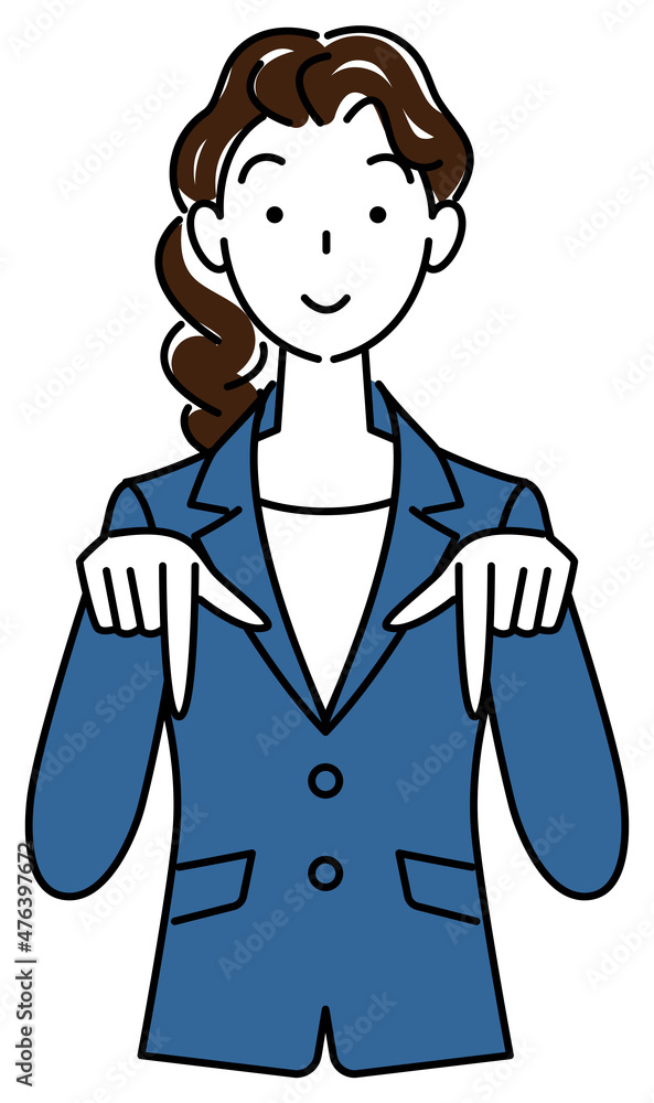 笑顔で下の方向を指で指しているスーツ姿の可愛いい女性 ビジネスパーソン イラスト ベクター
A pretty woman in a suit, smiling and pointing downward with her finger. Business person illustration vector 笑顔で下の方向を指で指しているスーツ姿の可愛いい女性 ビジネスパーソン イラスト ベクター
A pretty woman in a suit, smiling and pointing downward with her finger. Business person illustration vector