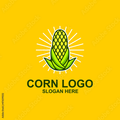 Obraz na plátně Corn Nature Industry Logo Vector Illustration - Vector