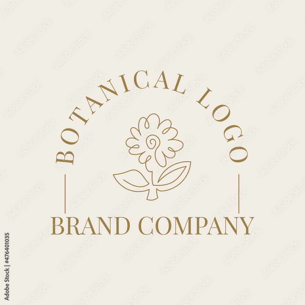 Botanical Florist One Line Illustration Botanical Florist One Line Illustration