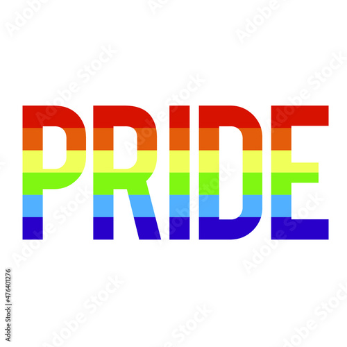Pride rainbow flag typography vector illustration design - Vector