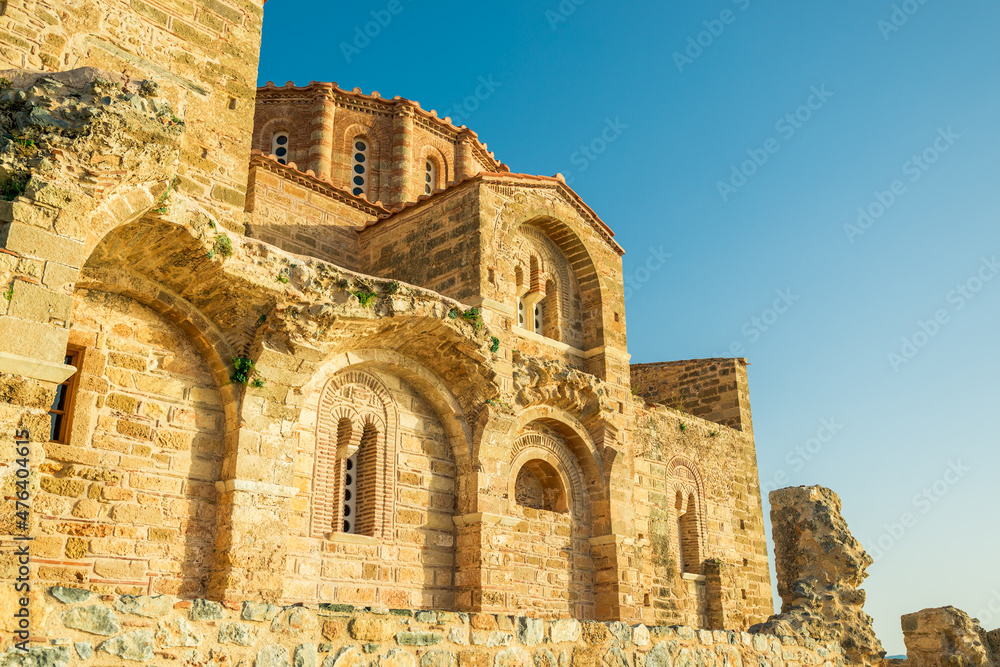 Beautiful stone orthodox church, old town of Monemvasia, Greece Beautiful stone orthodox church, old town of Monemvasia, Greece
