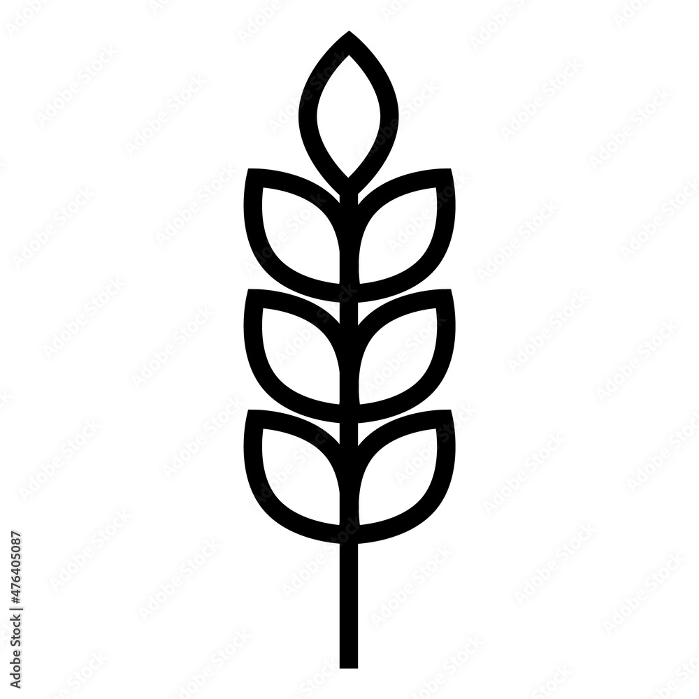 Wheat ear line icon, vector logo isolated on white background Wheat ear line icon, vector logo isolated on white background