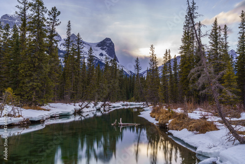 Winter landscape from Policemans creek, Alberta, Canada