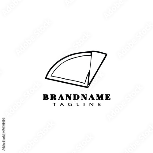 crepes logo icon cartoon design template black isolated
