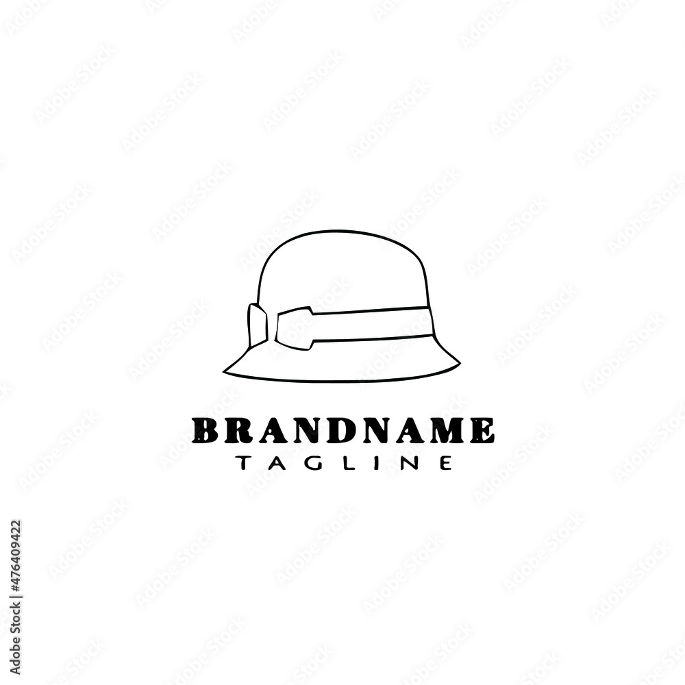 kentucky derby hats logo icon cartoon design template black isolated vector illustration