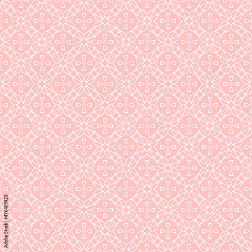 Beautiful background image with floral decorative ornament on a pink background for your design projects, seamless pattern, wallpaper textures with flat design. Vector illustration