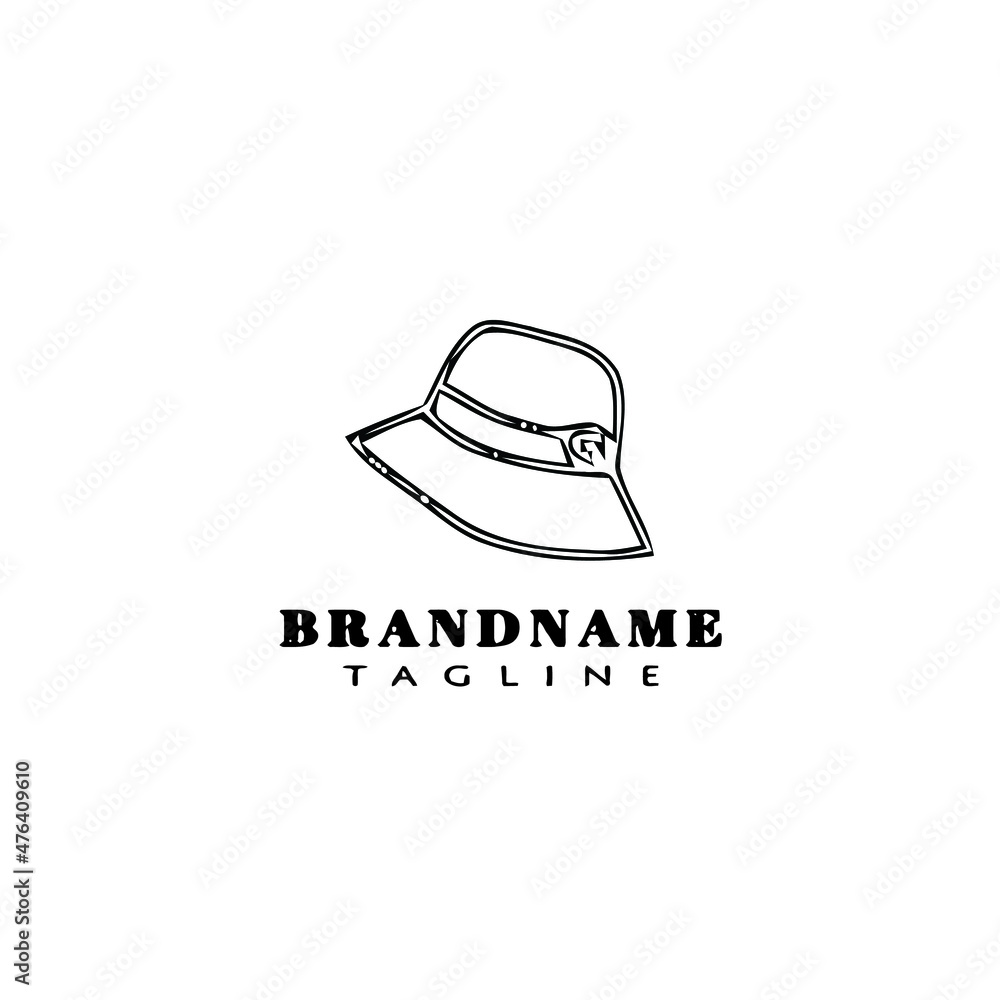 kentucky derby hats logo icon cartoon design template black isolated vector illustration
