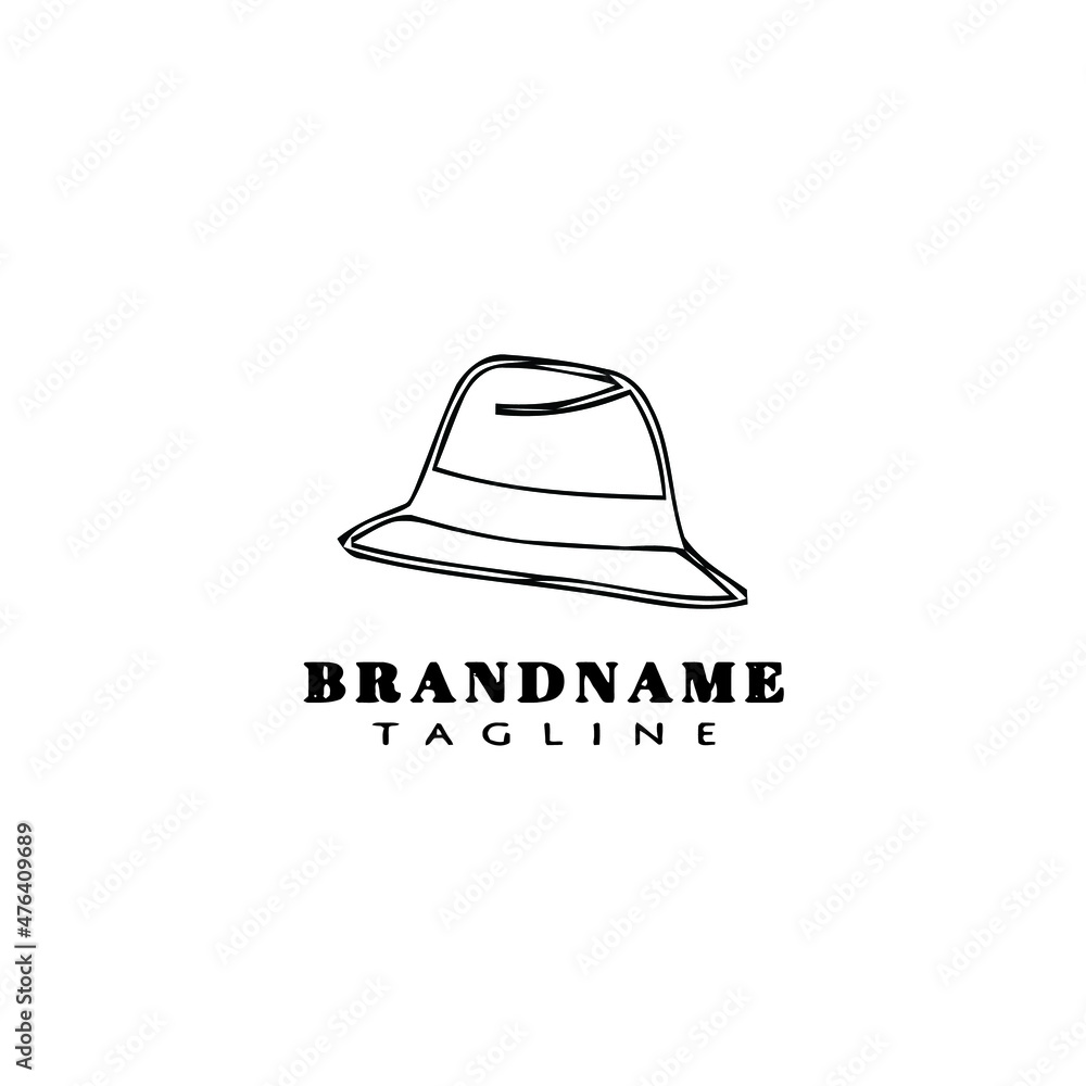 kentucky derby hats logo icon cartoon design template black isolated vector illustration