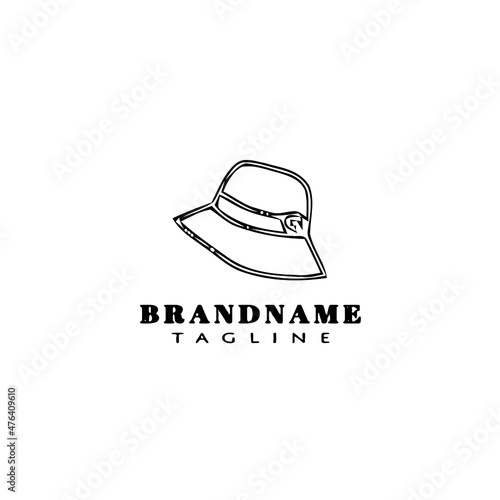Obraz na płótnie kentucky derby hats logo icon cartoon design template black isolated vector illustration w salonie