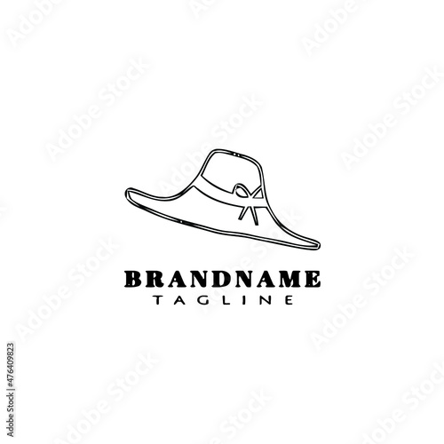 Obraz na płótnie kentucky derby hats logo icon cartoon design template black isolated vector illustration w salonie
