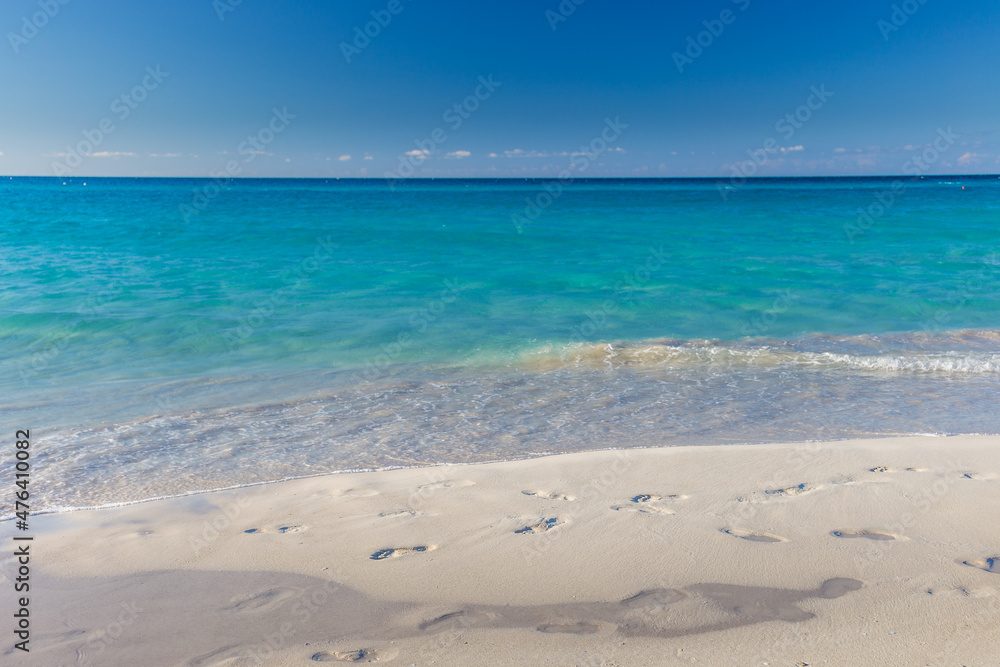Perfect fine sand of varadero beach