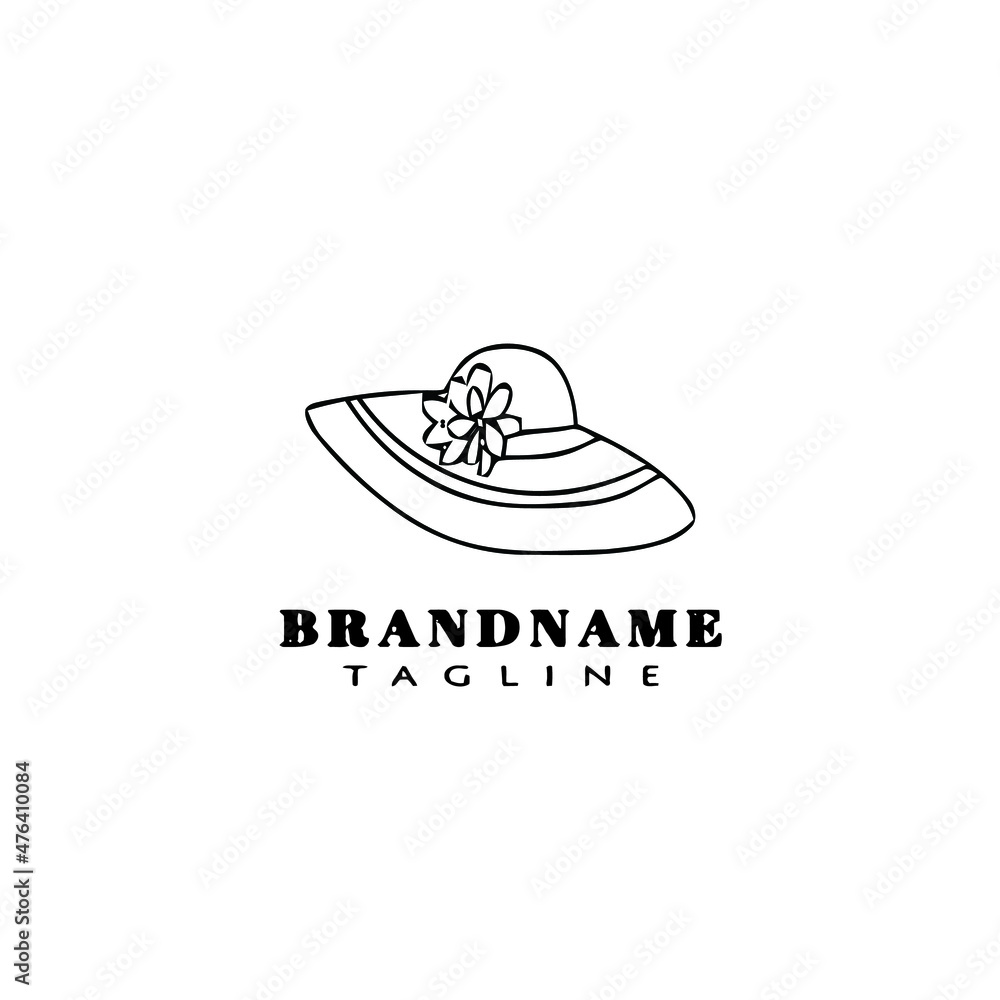 kentucky derby hats logo icon design template black isolated vector illustration