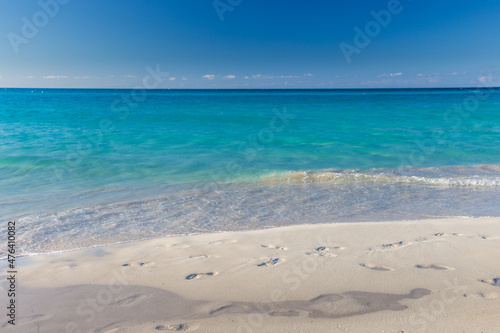Perfect fine sand of varadero beach